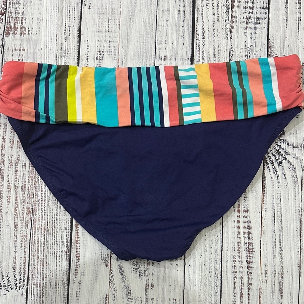 Anne Cole Blue and‎ Multicolor Striped Swim Bottom Sz. L - Picture 5 of 5